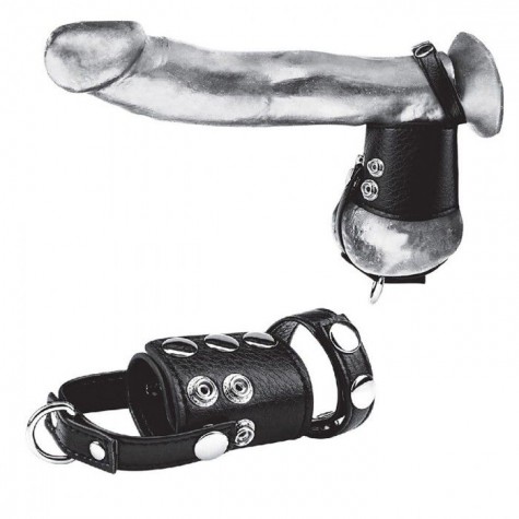 Кольцо на член и мошонку Cock Ring With 2" Ball Stretcher And Optional Weight Ring