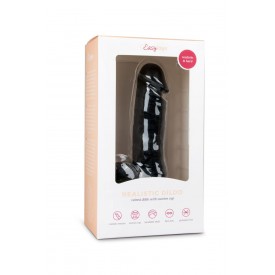 Черный фаллоимитатор Realistic Dildo - 17,5 см.