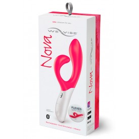 Розовый вибромассажёр с клиторальным отростком We Vibe Nova Pink - 21,5 см.